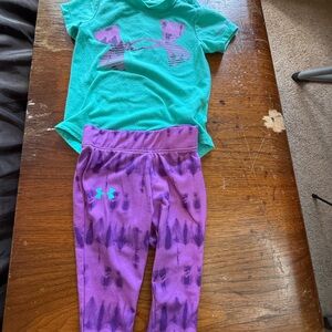 Under Armour Aqua and Violet Kids Set